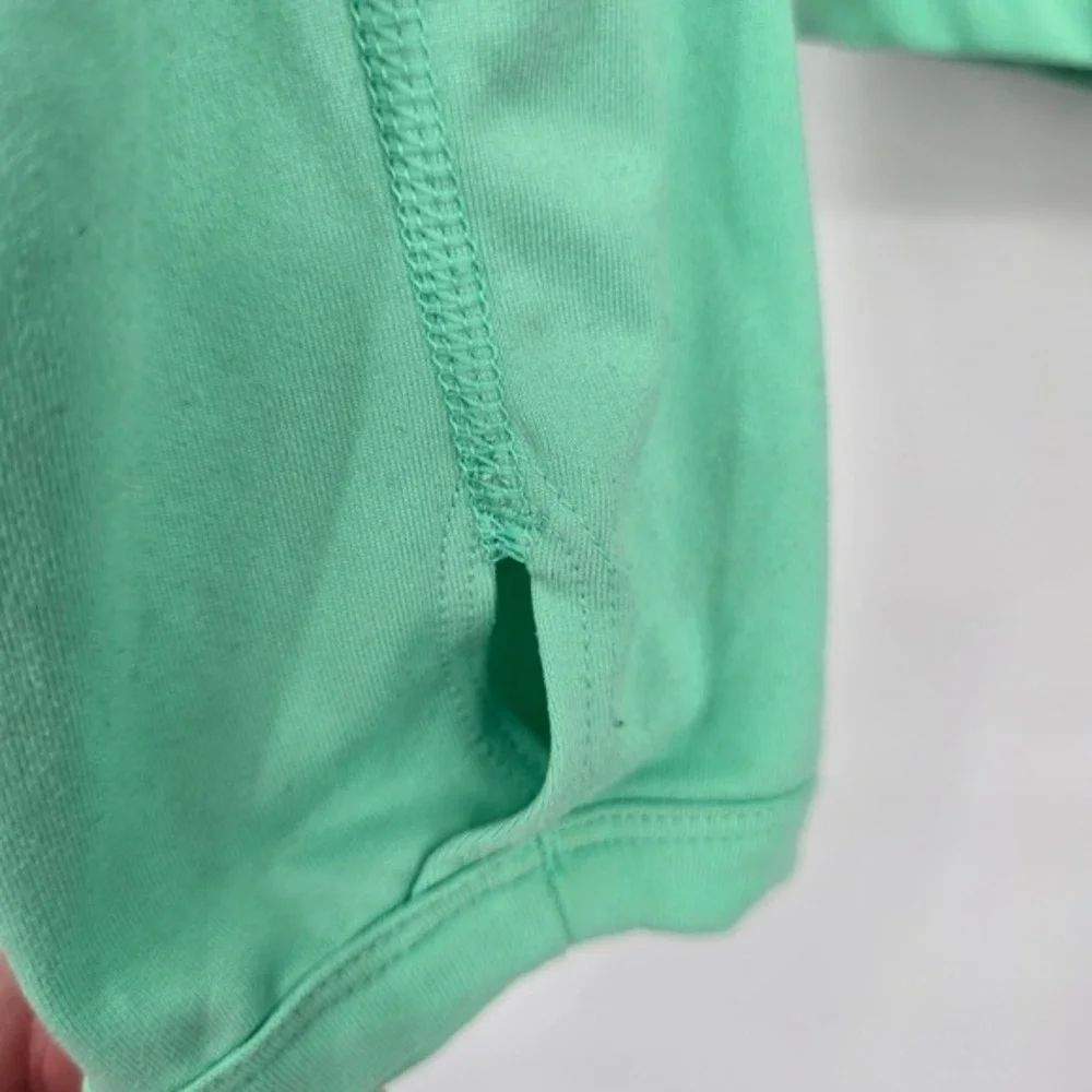 Nike Running Dri-FIT Womens Quarter Zip Pullover Mint Green Large Striped Swoosh - Picture 7 of 13